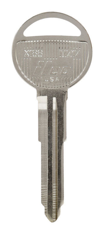HILLMAN Traditional Key Automotive Key Blank Double For Mazda Silver (Pack of 10)