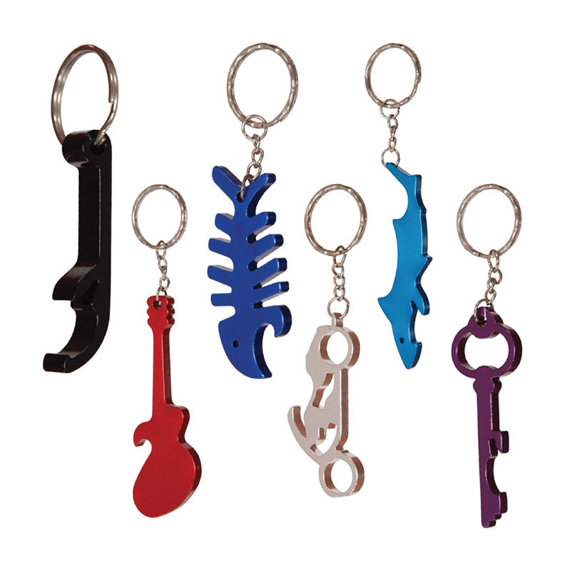HILLMAN Steel Assorted Bottle Opener Keychain (Pack of 36)