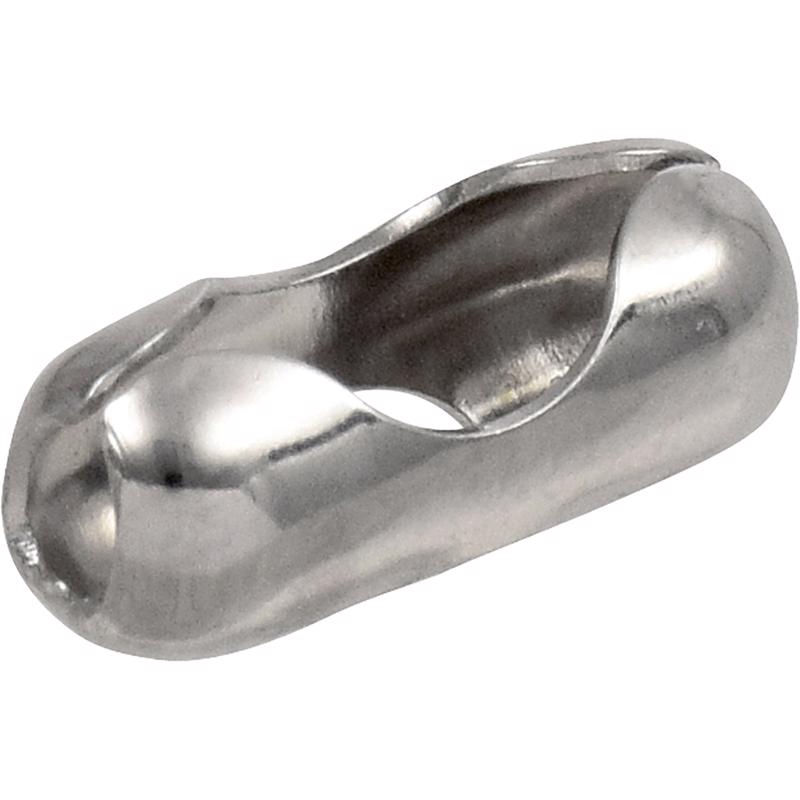 HILLMAN Conector de cadena de bolas n.º 10 de aluminio plateado