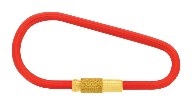 HILLMAN Metal Red/Silver Split Rings Carabiner Key Ring