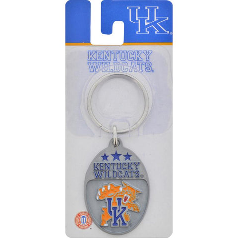 HILLMAN NCAA Tempered Steel Gray Split Ring Keychain (Pack of 3)
