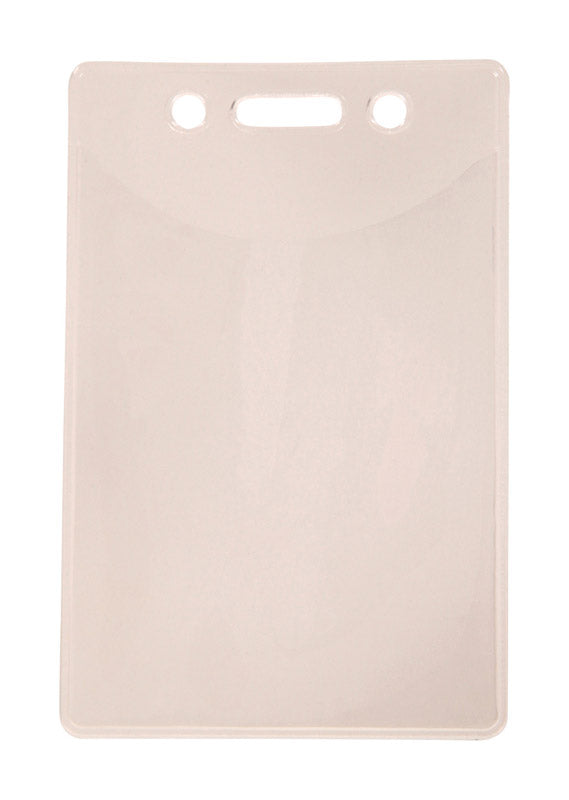 HILLMAN Plastic Clear ID Holder Badge Sleeve (Pack of 5)