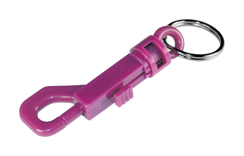HILLMAN Plastic Multicolored Snap Hook Clip Strip (Pack of 12)