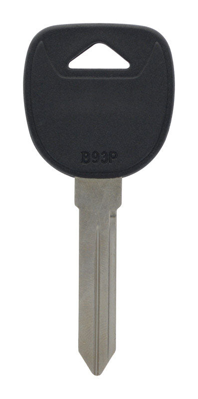 HILLMAN Traditional Key Automotive Key Blank Double For GM Black/Silver (Pack of 5)