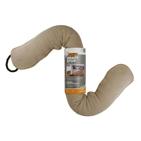 Frost King 5.2 in. H X 3 in. W X 36 in. L Mill Nylon Fiber/Synthetic Fleece Draft Stop Brown (Pack of 12)