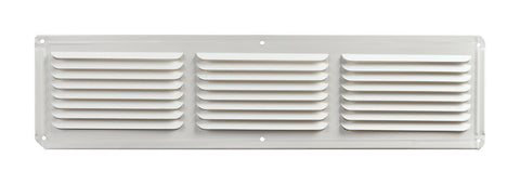 Master Flow 4 in. H X 16 in. W X 16 in. L Powder-Coated White Aluminum Undereave Vent