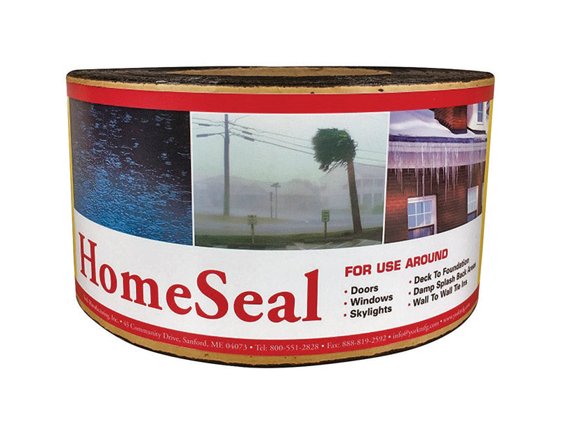 York HomeSeal 6 pulg. de ancho x 900 pulg. de largo, tapajuntas de asfalto/polietileno negro
