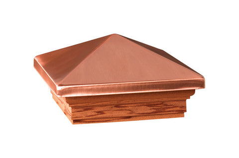 Deckorators 3.5 in. H X 6 in. W Copper Wood Post Cap (Pack of 6)