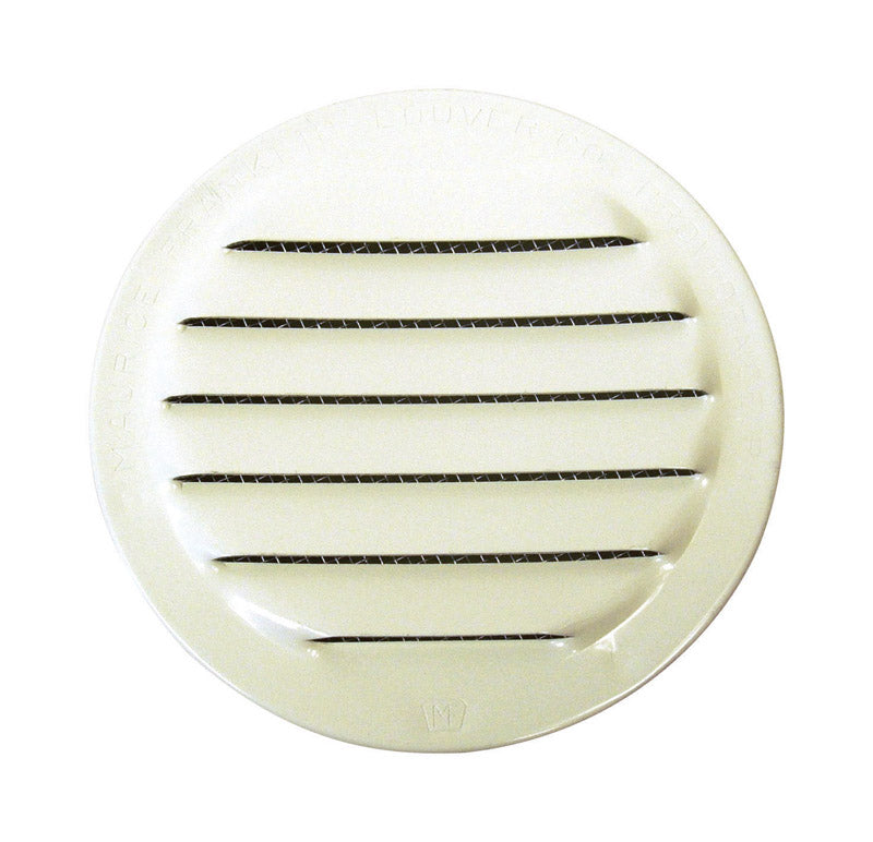 Minilouvre Maurice Franklin de aluminio blanco brillante, 2 pulg. de ancho × 2 pulg. de largo