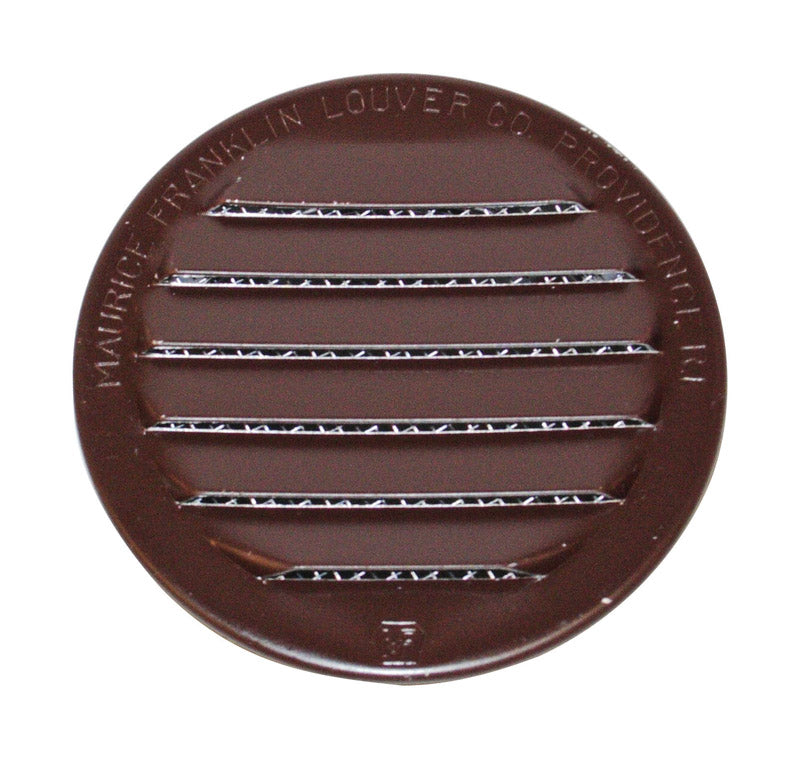 Mini persiana Maurice Franklin de aluminio marrón brillante, 2,5 pulg. de ancho x 2,5 pulg. de largo