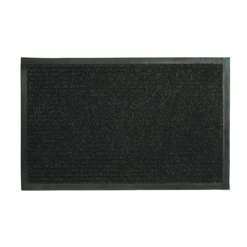 Southern Oaks 18 in. W X 28 in. L Black Ribbed Polypropylene Utility Mat