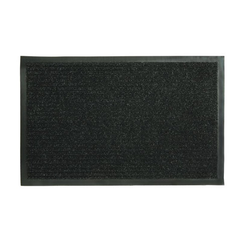 Southern Oaks 18 in. W X 28 in. L Black Ribbed Polypropylene Utility Mat