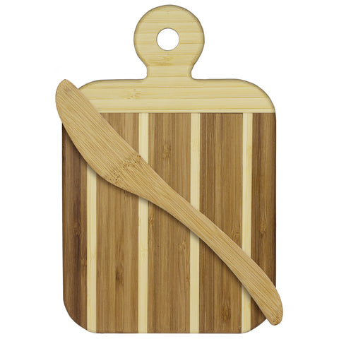 Totally Bamboo 9 in. L X 6 in. W X 0.5 in. Bamboo Striped Cutting Board Set (Pack of 12)