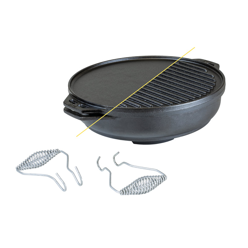 Sartén multiusos de hierro fundido Lodge de 14 pulg., 6,8 qt, negro