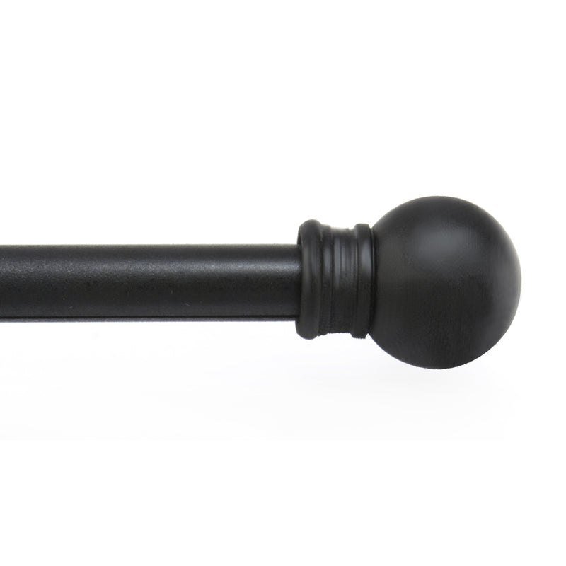 Kenney Black Traditional/Transitional Cafe Rod 48 in. L X 84 in. L