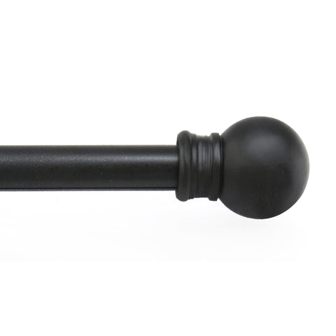 Kenney Black Traditional/Transitional Cafe Rod 28 in. L X 48 in. L