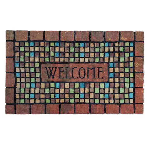 Southern Oaks 18 in. W X 30 in. L Multi-Color Terra Cotta Plastic Door Mat