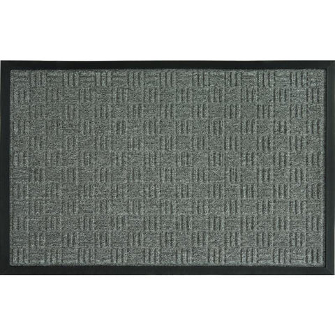Southern Oaks 24 in. W X 36 in. L Gray Parquet Rubber Door Mat