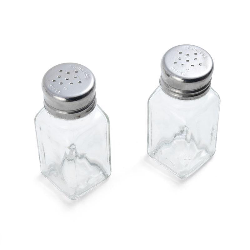 Salero y pimentero Farberware de vidrio transparente/acero inoxidable