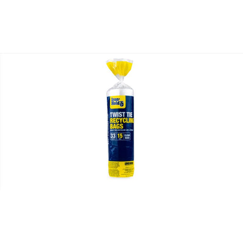 Iron-Hold 33 gal No Scent Recycling Bags Twist Tie 15 pk (Pack of 12)