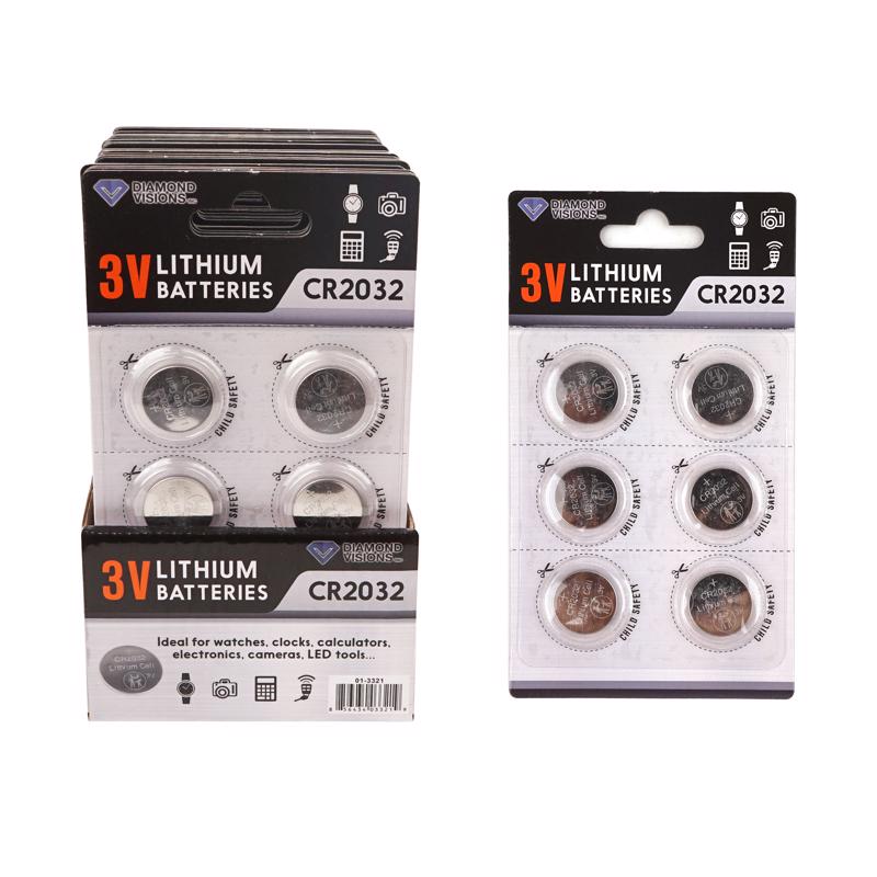 Diamond Visions Button Battery 6 pk (Pack of 24)