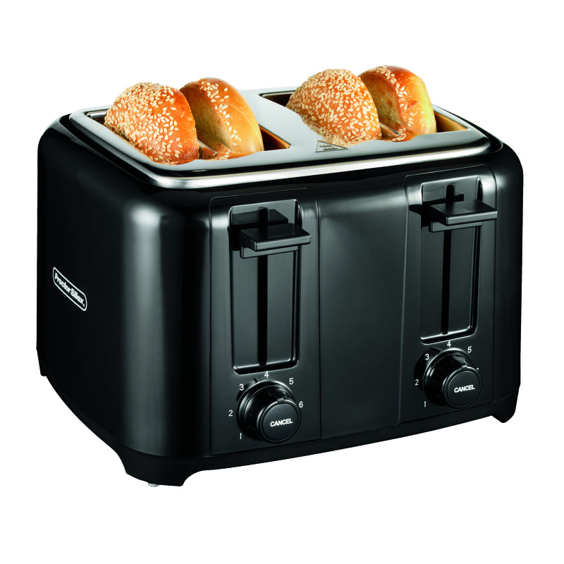 Proctor Silex Plastic Black 4 slot Toaster 8 in. H X 12.25 in. W X 11.31 in. D (Pack of 2)