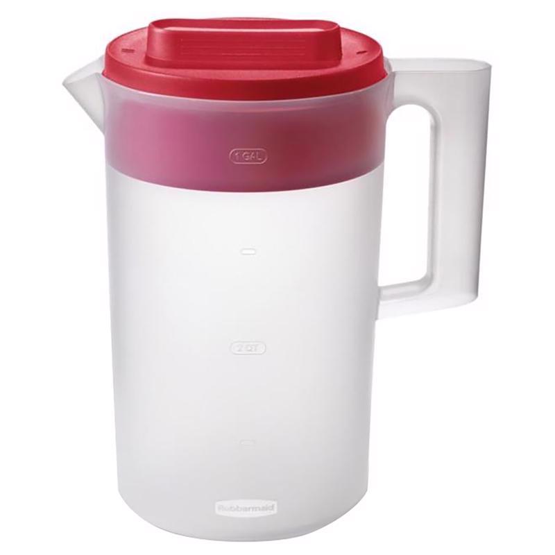 Rubbermaid Simply Pour 1 gal Clear/Red Pitcher Plastic (Pack of 2)