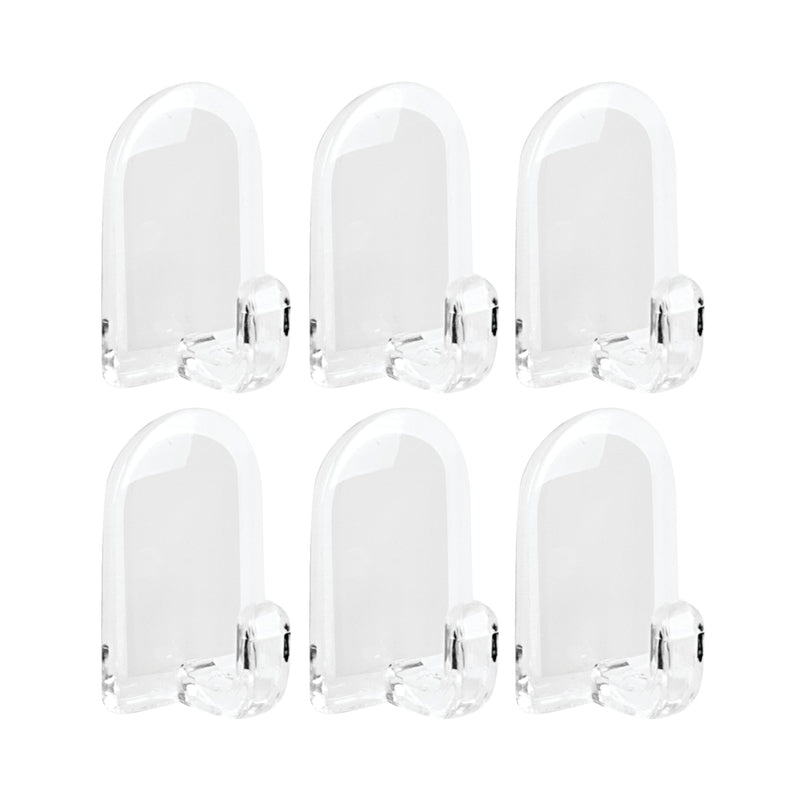iDesign 1 in. L Clear Plastic Hook 6 pk (Pack of 6)