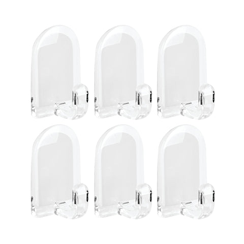iDesign 1 in. L Clear Plastic Hook 6 pk (Pack of 6)