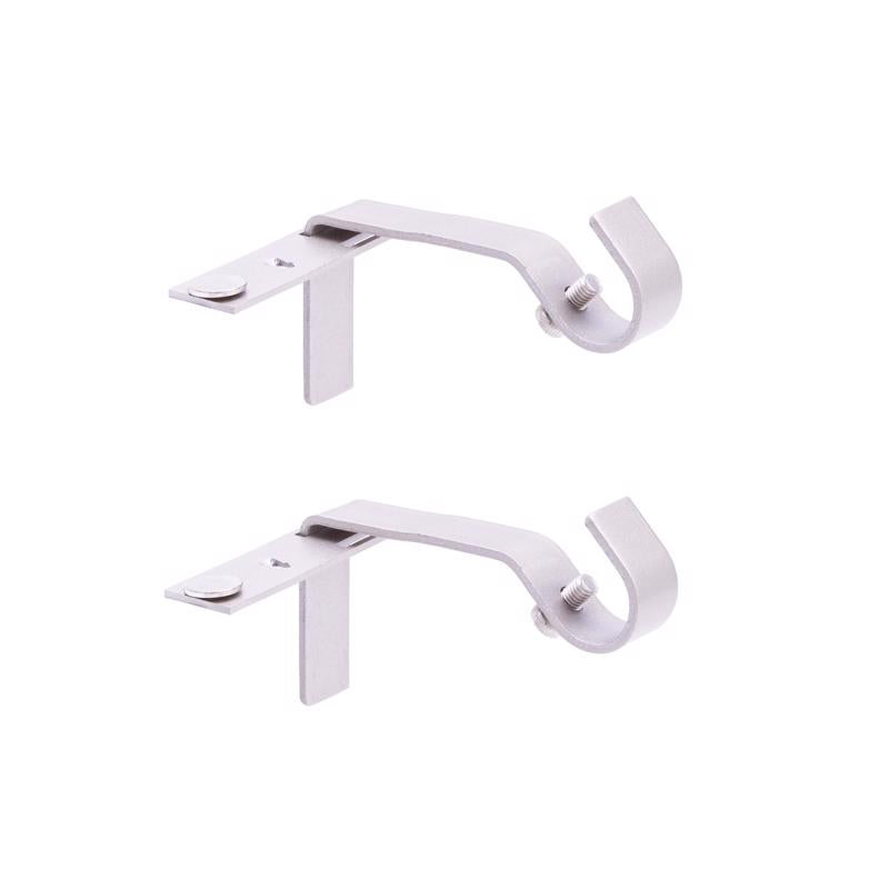 Kenney Fast Fit Brushed Nickel Silver Modern/Contemporary Curtain Rod Bracket 5/8 in. L