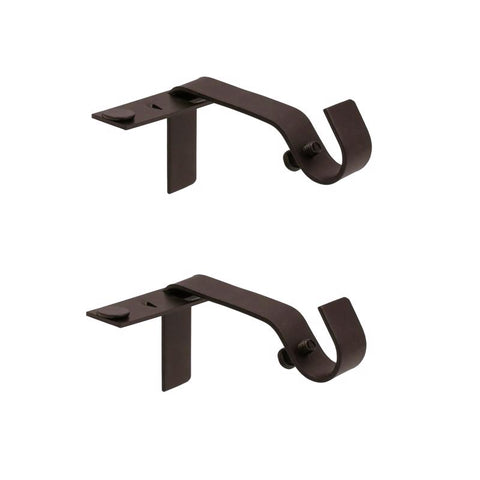 Kenney Fast Fit Oil Rubbed Bronze Brass Modern/Contemporary Curtain Rod Bracket 5/8 in. L