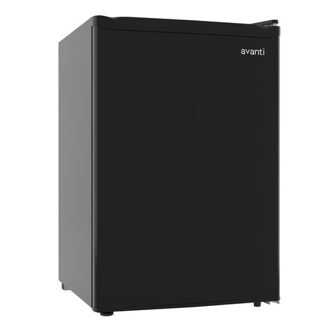 Refrigerador compacto Avanti de acero negro de 2,5 pies cúbicos, 200 W