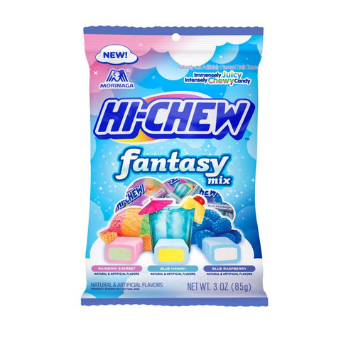 Hi-Chew Blue Hawaii/Blue Raspberry/Rainbow Sherbet Chewy Candy 3 oz (Pack of 6)