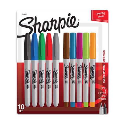 Sharpie Assorted Ultra Fine and Fine Tips Permanent Marker 10 pk
