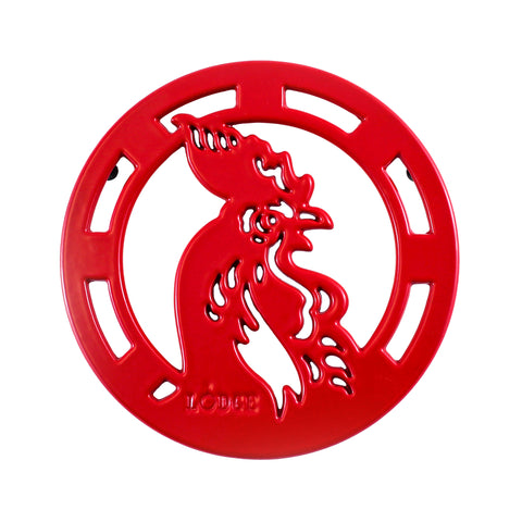 Lodge Cast Iron Rooster Trivet Red (Pack of 6)