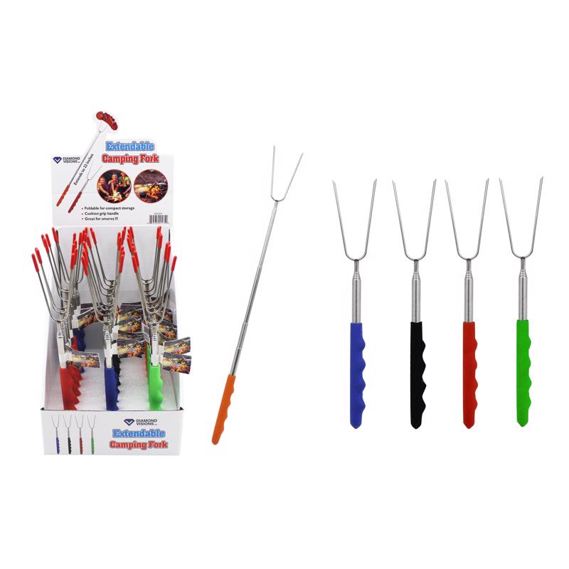 Diamond Visions Assorted Extendable Camping Fork 23 in. L 1 pk (Pack of 24)