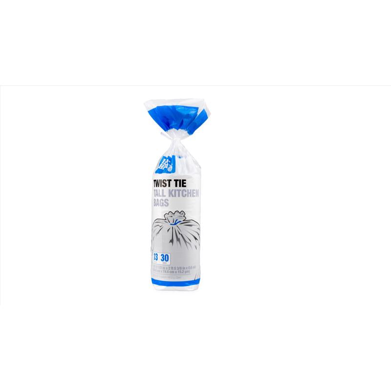 Iron-Hold 13 gal No Scent Tall Kitchen Bags Twist Tie 30 pk (Pack of 12)