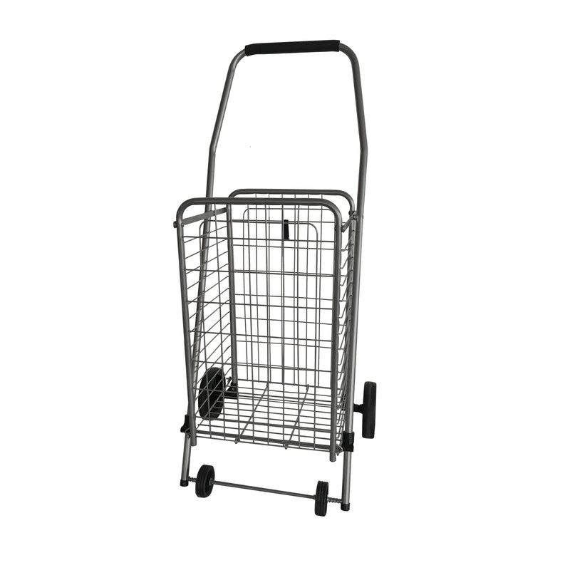 Apex 37.6 in. H X 14.8 in. W X 18.5 in. L 100 lb Gray Collapsible Shopping Cart