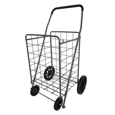 Apex 40.6 in. H X 21.7 in. W X 24.4 in. L 150 lb Gray Collapsible Shopping Cart