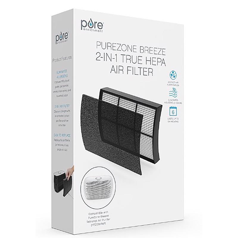 Filtro rectangular HEPA Pure Enrichment PureZone de 5-3/4 pulg. de alto x 1/4 pulg. de ancho, paquete de 1