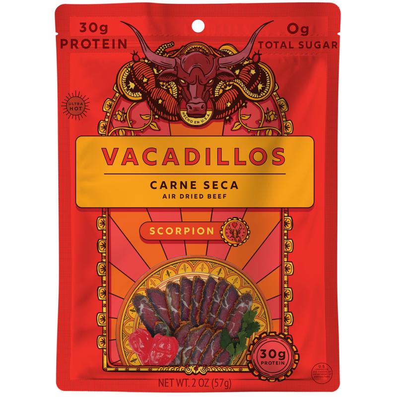 Vacadillos Carne Seca Scorpion Beef Strips 2 oz Bagged (Pack of 8)