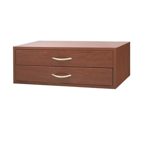 Organized Living 9.5 in. H X 24 in. W X 14 in. D Cherry Wood 3-Drawer Pedestal