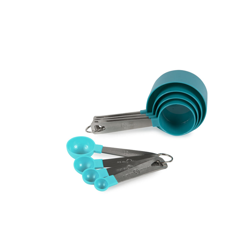 Juego de cucharas medidoras de polipropileno azul/plateado Core Kitchen