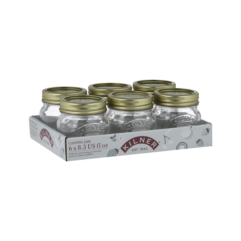 Kilner Regular Mouth Canning Jar 8.5 oz 6 pk (Pack of 2)