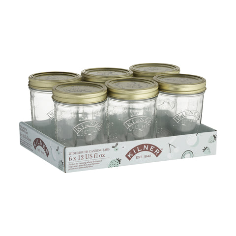 Kilner Wide Mouth Canning Jar 12 oz 6 pk (Pack of 2)