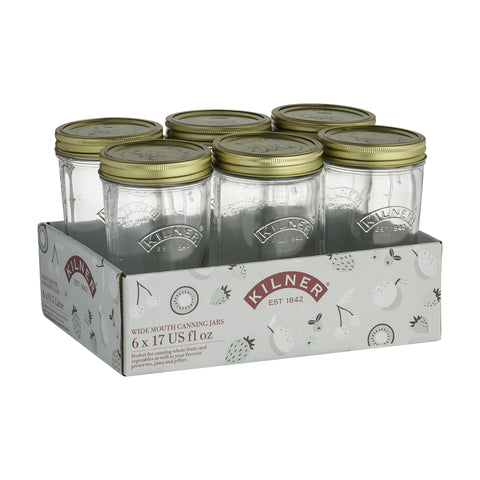 Kilner Wide Mouth Canning Jar 17 oz 6 pk (Pack of 2)