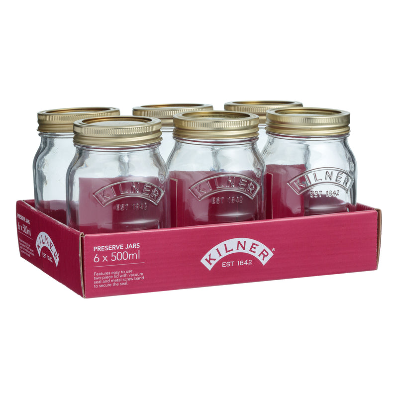 Kilner Regular Mouth Preserve Jar 17 oz 6 pk (Pack of 2)