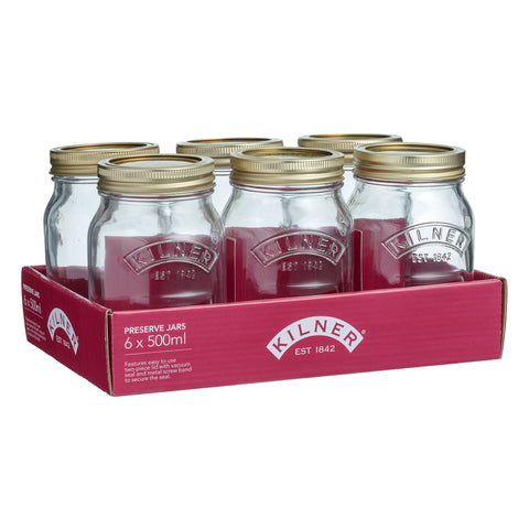 Kilner Regular Mouth Preserve Jar 17 oz 6 pk (Pack of 2)