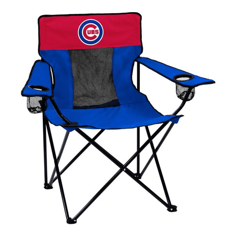 Logo Brands Elite Blue Chicago Cubs Director's Folding Quad Chair
