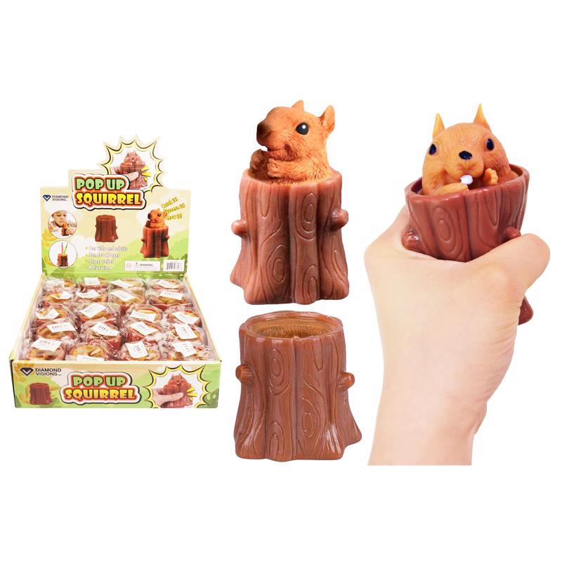 Diamond Visions Pop-Up Squeeze Toy Brown (Pack of 20)